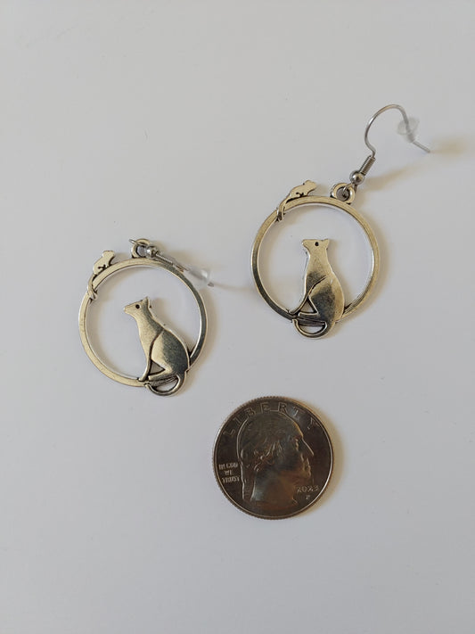 Cat and Mouse Earrings